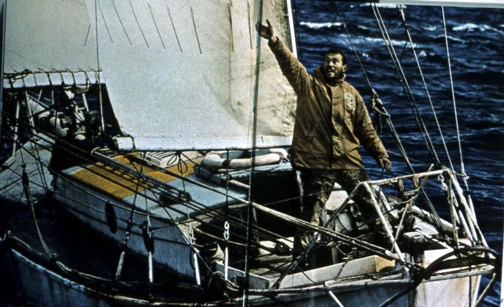 Sir Robin Knox-Johnston onboard Suhaili © Clipper Ventures